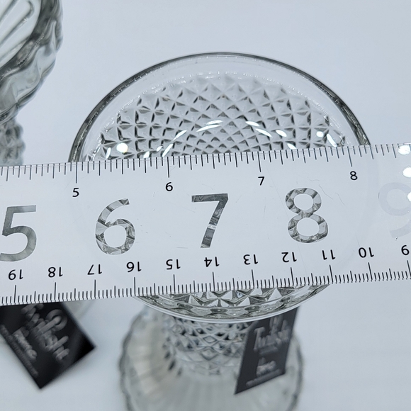 Glass Pillar Candle Holders Pair NWT - Picture 7 of 9